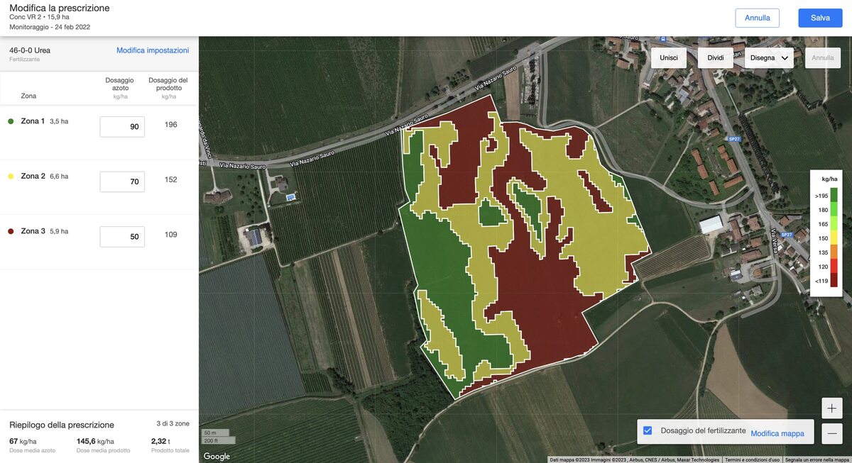 Concimazione rateo variabile FieldView